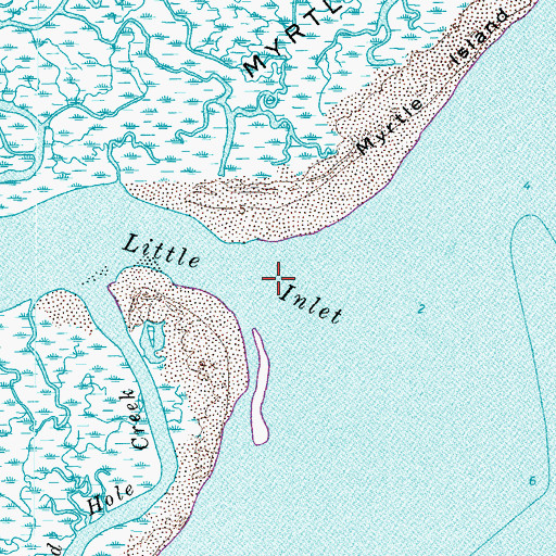 Topographic Map of Little Inlet, VA