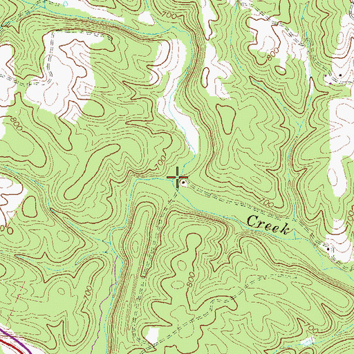Topographic Map of Little Isaacs Creek, VA