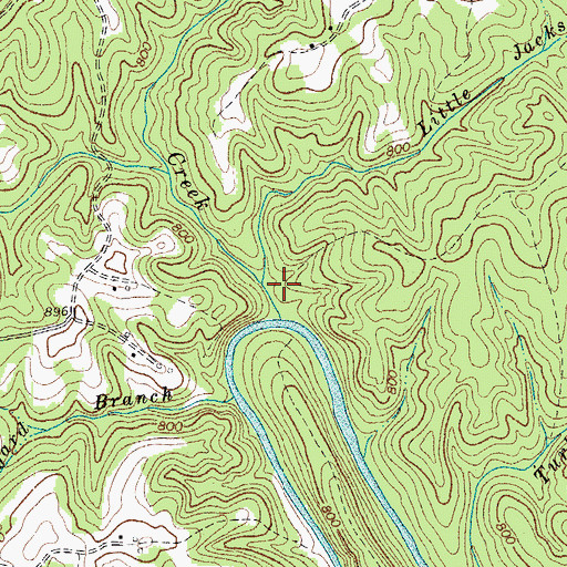Topographic Map of Little Jacks Creek, VA