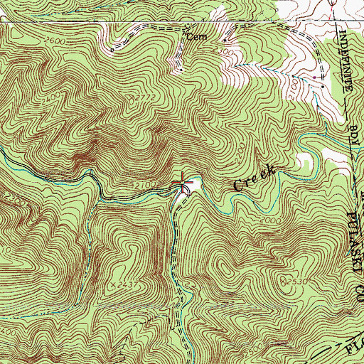 Topographic Map of Little Laurel Creek, VA