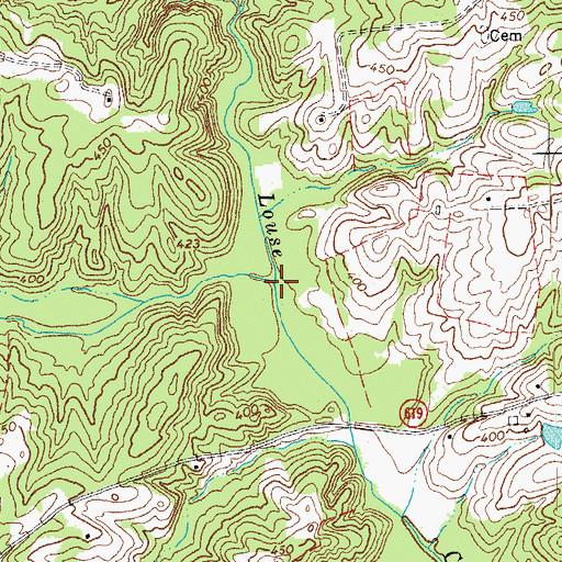 Topographic Map of Little Louse Creek, VA