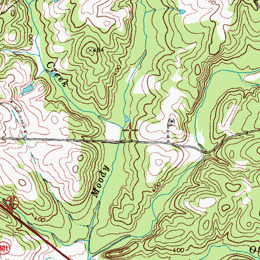 Topographic Map of Little Moody Creek, VA