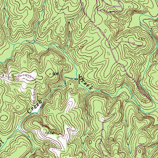 Topographic Map of Little Owl Creek, VA