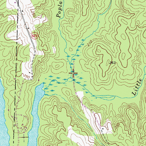 Topographic Map of Little Poplar Creek, VA