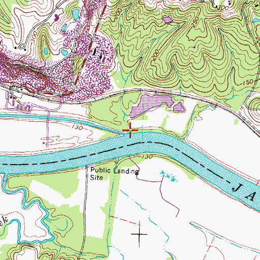 Topographic Map of Little River, VA