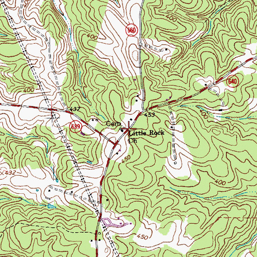 Topographic Map of Little Rock Church, VA