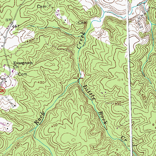 Topographic Map of Little Rock Creek, VA