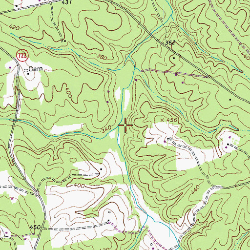 Topographic Map of Little Rock Island Creek, VA