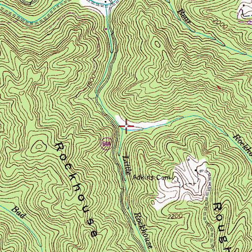 Topographic Map of Little Rockhouse Branch, VA