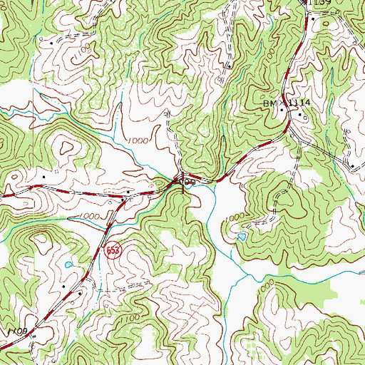 Topographic Map of Little Russell Creek, VA