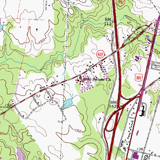 Topographic Map of Little Salem Church, VA