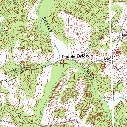 Topographic Map of Little Saylers Creek, VA