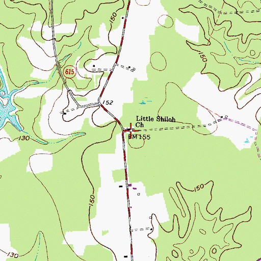 Topographic Map of Little Shiloh Church, VA