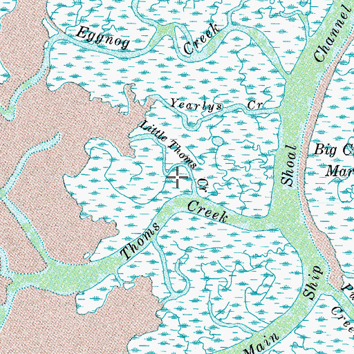 Topographic Map of Little Thoms Creek, VA
