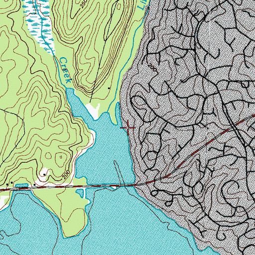 Topographic Map of Little Tomahawk Creek, VA