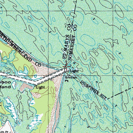 Topographic Map of Little Wicomico River, VA