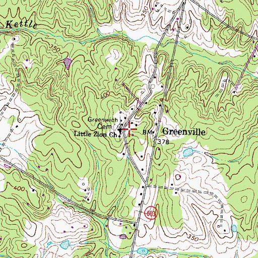 Topographic Map of Little Zion Church, VA