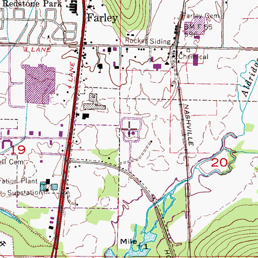 Topographic Map of Hobbs Island Sewage Treatment Plant, AL