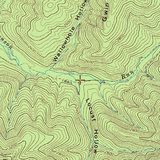 Topographic Map of Locust Hollow, VA