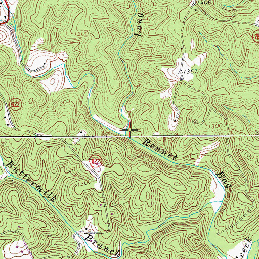 Topographic Map of Long Branch, VA