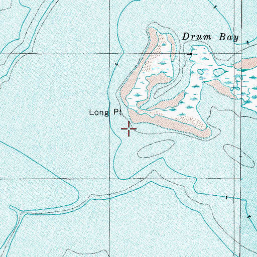 Topographic Map of Long Point, VA