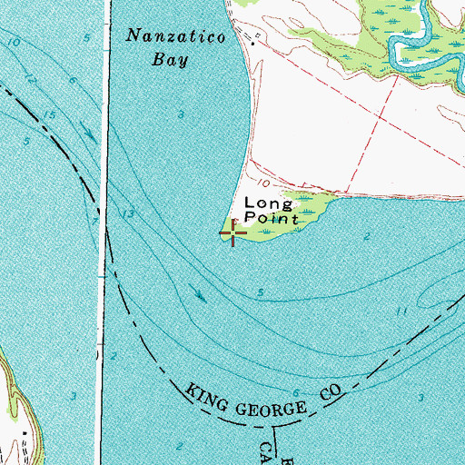 Topographic Map of Long Point, VA