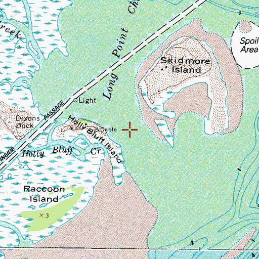 Topographic Map of Long Point Channel, VA