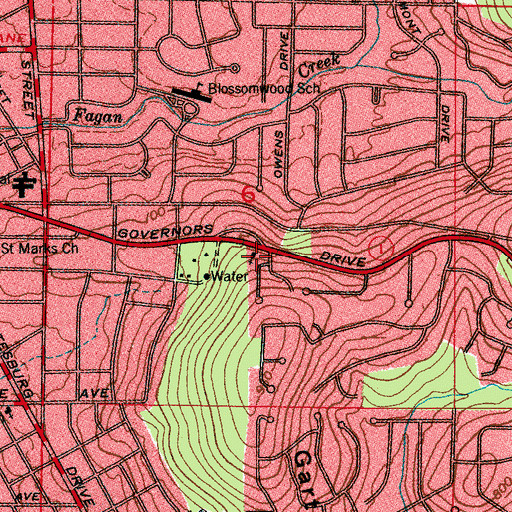 Topographic Map of Huntsville Baptist Temple, AL