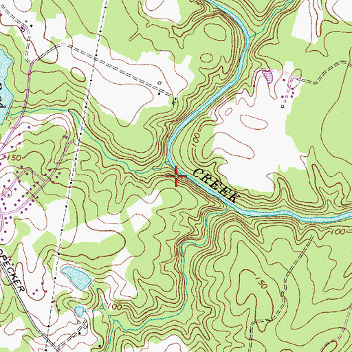 Topographic Map of Long Swamp, VA
