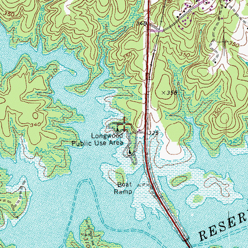 Topographic Map of Longwood Public Use Area, VA