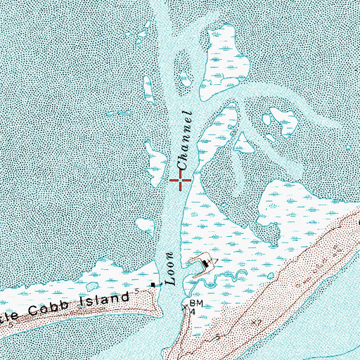 Topographic Map of Loon Channel, VA
