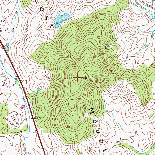 Topographic Map of Lost Mountain, VA