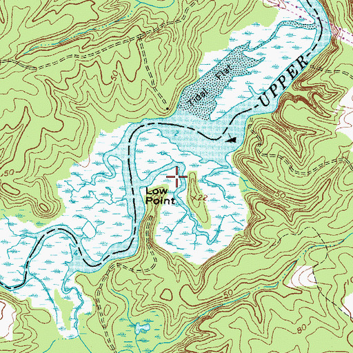 Topographic Map of Low Point, VA