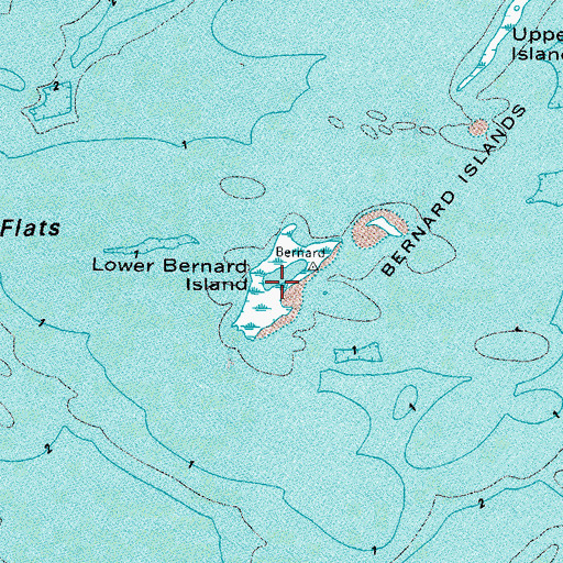 Topographic Map of Lower Bernard Island, VA
