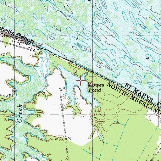 Topographic Map of Lowes Pond, VA