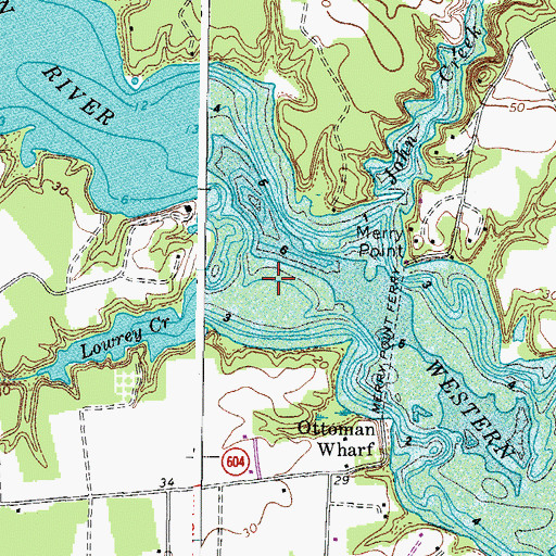 Topographic Map of Lowrey Creek, VA