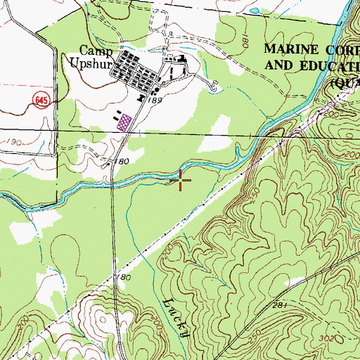 Topographic Map of Lucky Run, VA