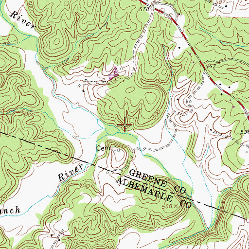 Topographic Map of Lynch River, VA