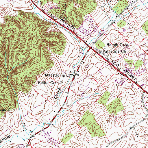 Topographic Map of Macedonia Church, VA