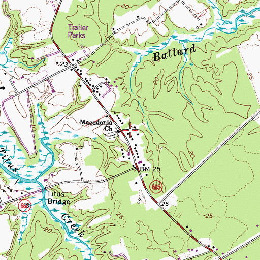 Topographic Map of Macedonia Church, VA