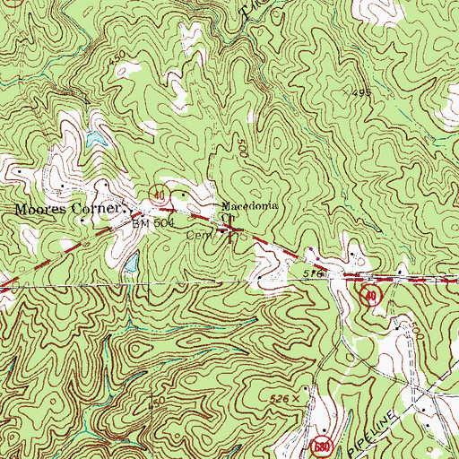 Topographic Map of Macedonia Church, VA