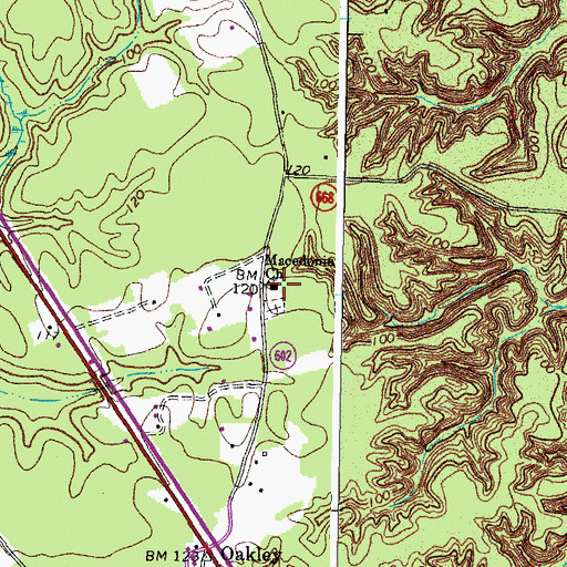 Topographic Map of Macedonia Church, VA