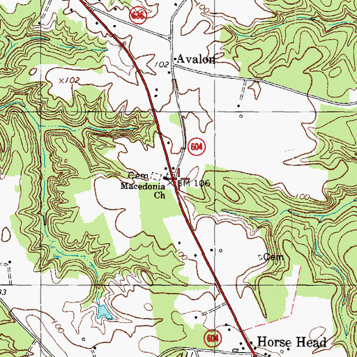 Topographic Map of Macedonia Church, VA