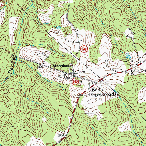 Topographic Map of Macedonia Church, VA