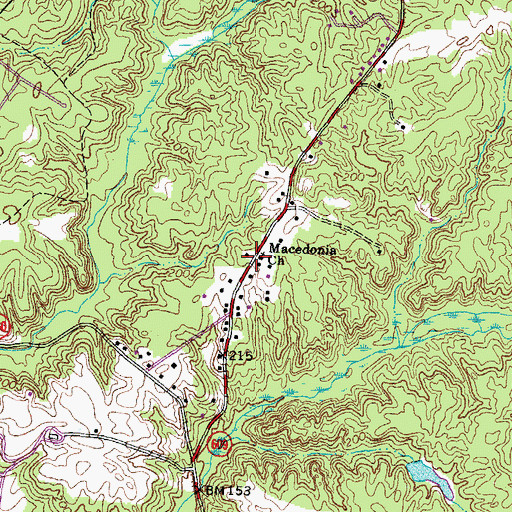 Topographic Map of Macedonia Church, VA