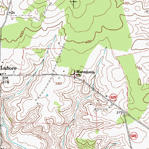 Topographic Map of Macedonia Church, VA