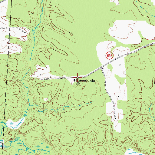 Topographic Map of Macedonia Church, VA