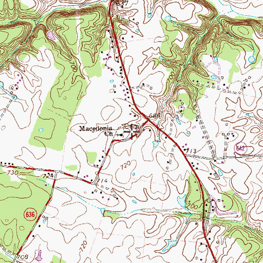 Topographic Map of Macedonia Church, VA