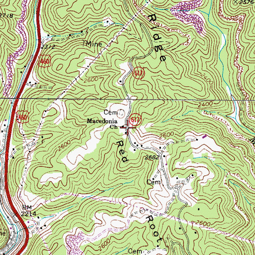 Topographic Map of Macedonia Church, VA