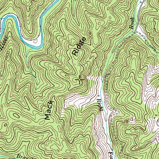 Topographic Map of Mack Ridge, VA